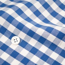 Hemdstoff Bootjack Blau Weiß kariert - Bügelleicht Popeline